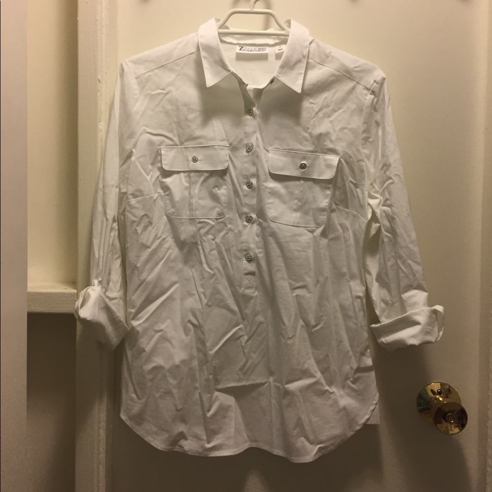 NY&C 7th Avenue White Dress Shirt